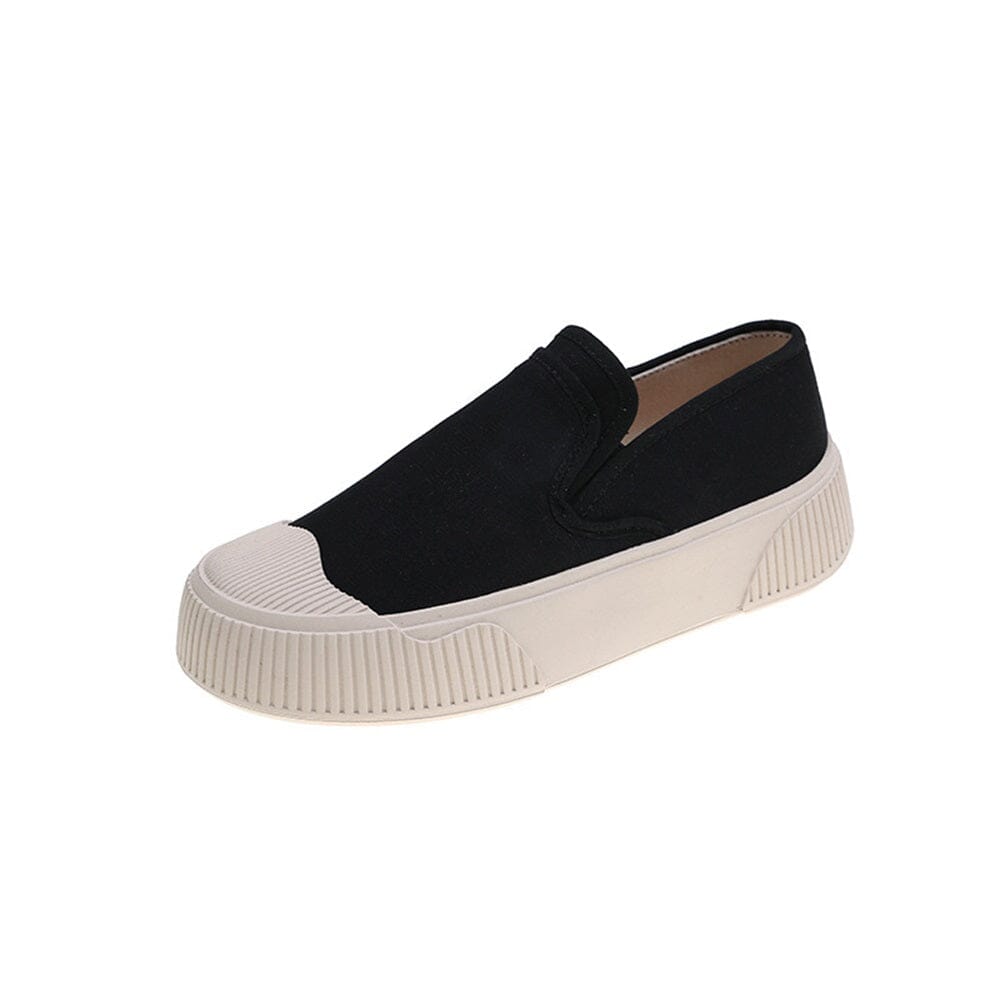 Black casual slim comfort sneakers with white sole, designed for style and durability, perfect for casual wear.